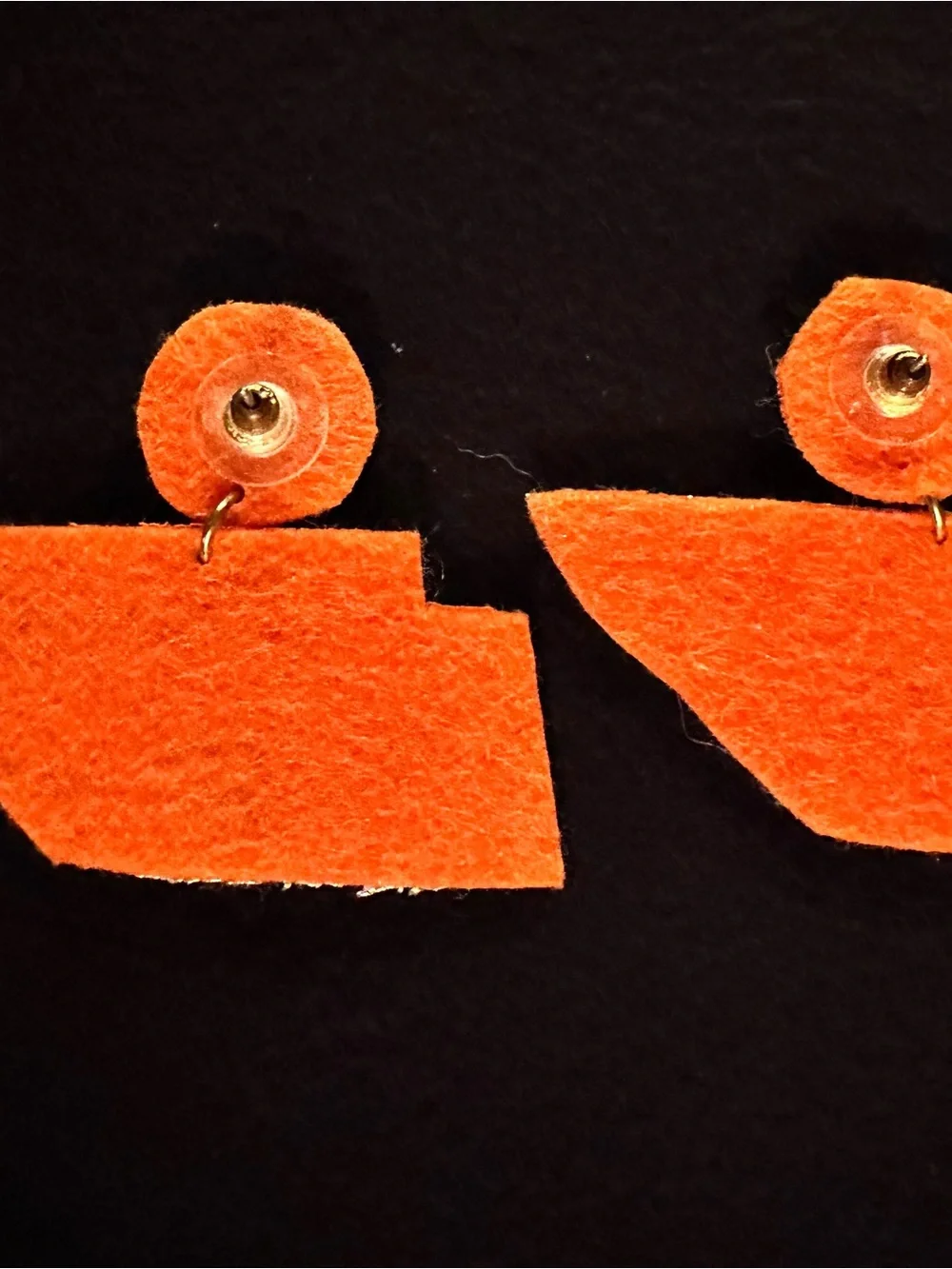 Orange Tennessee beaded earrings